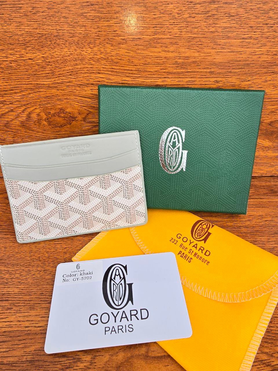 Goyard white cardholder
