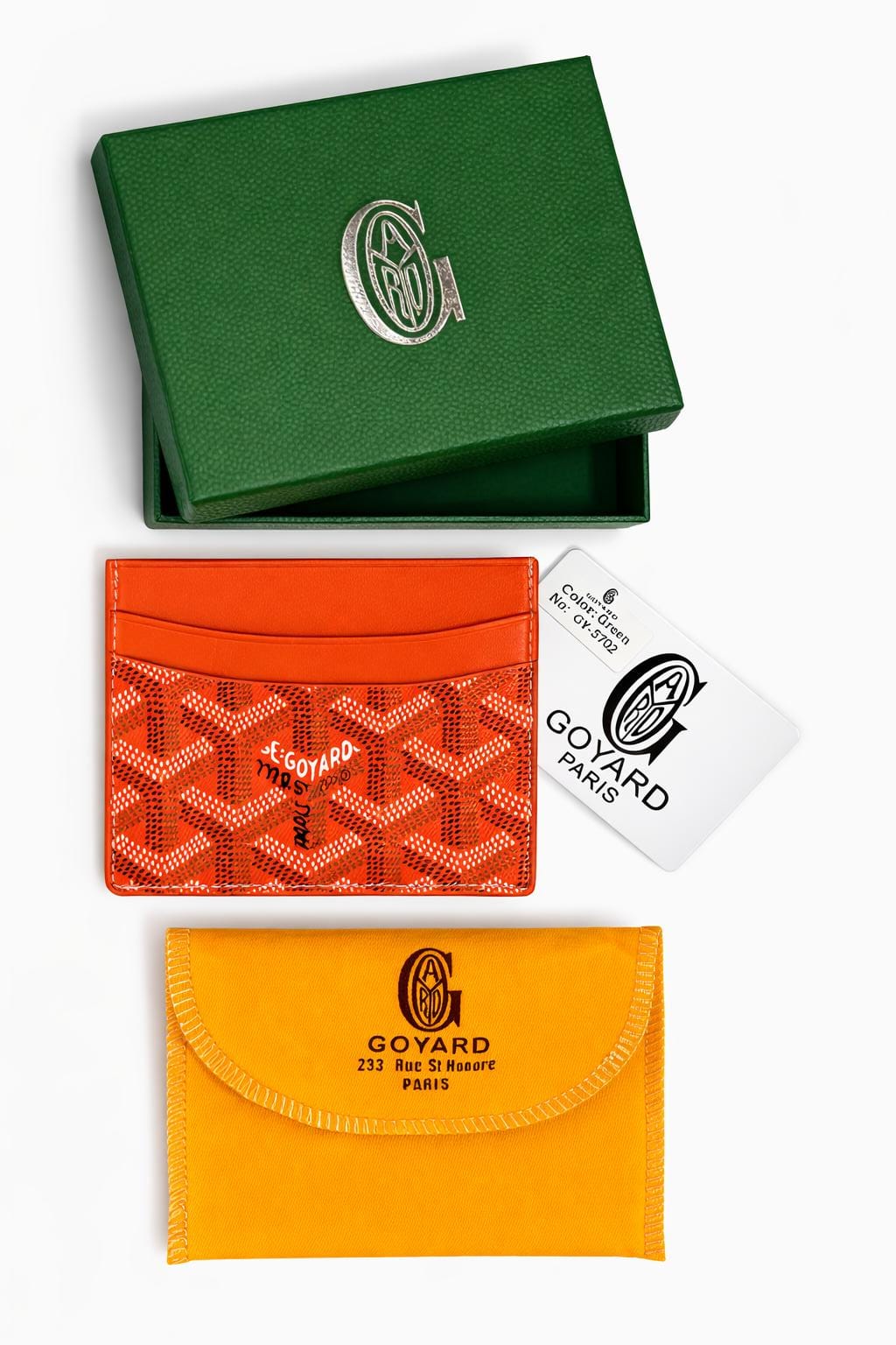 Goyard orange cardholder