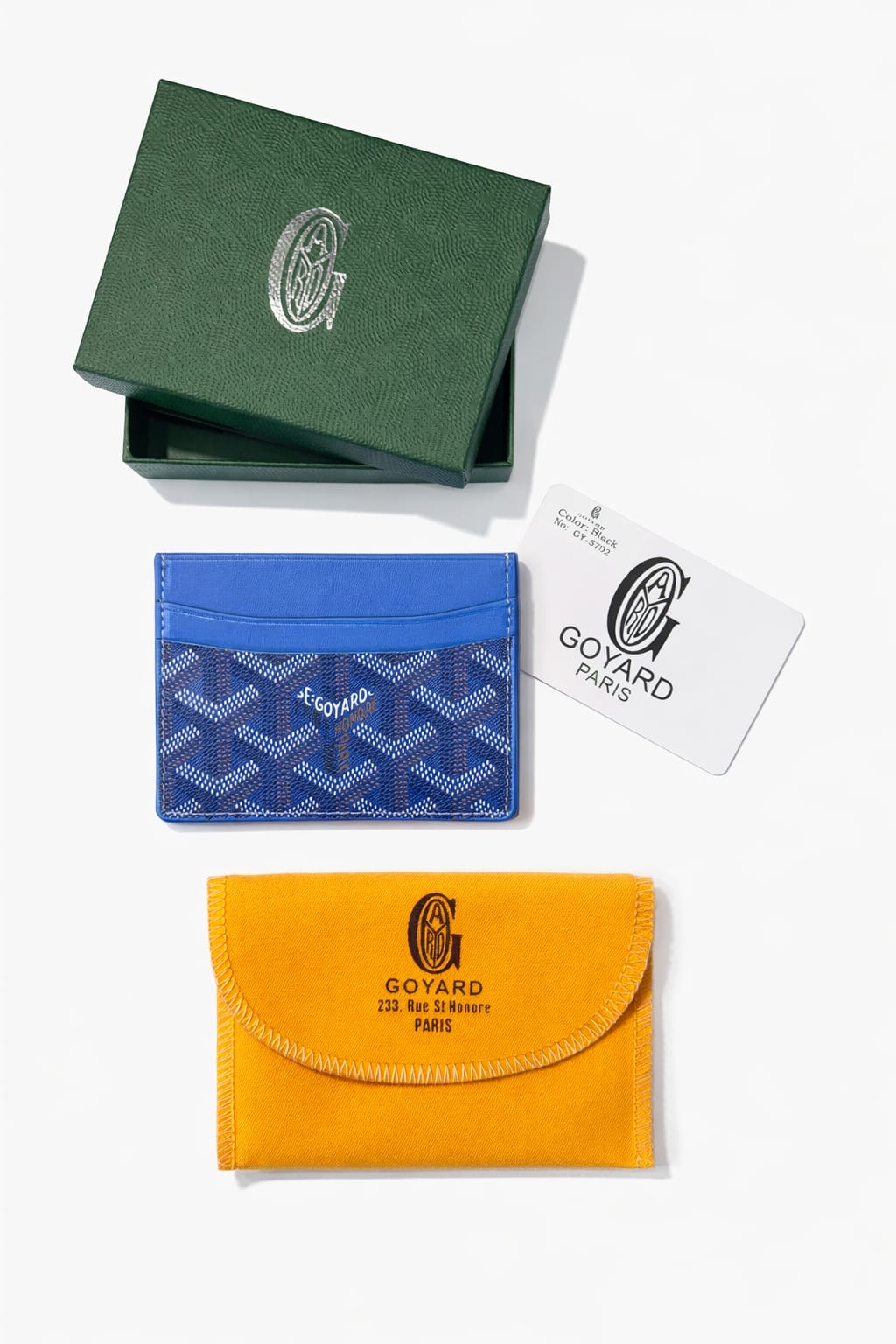 Goyard blue cardholder
