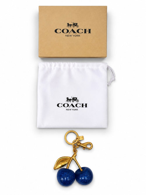 Blue Cherry Bag Charm