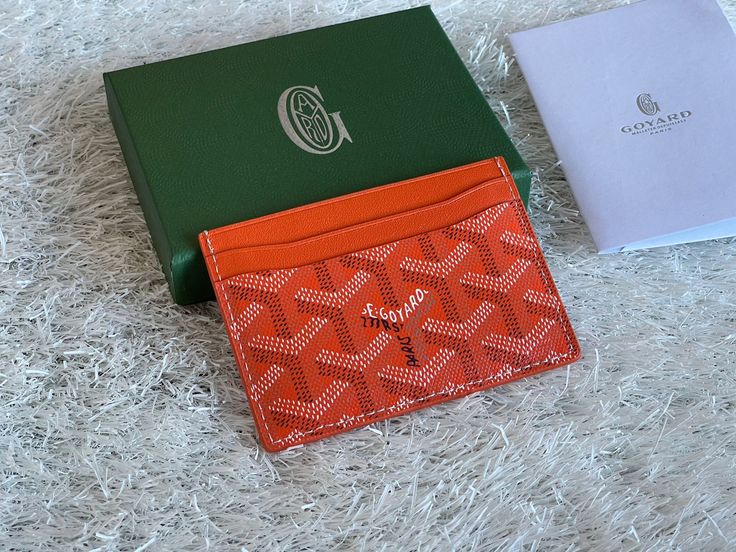 Goyard orange cardholder