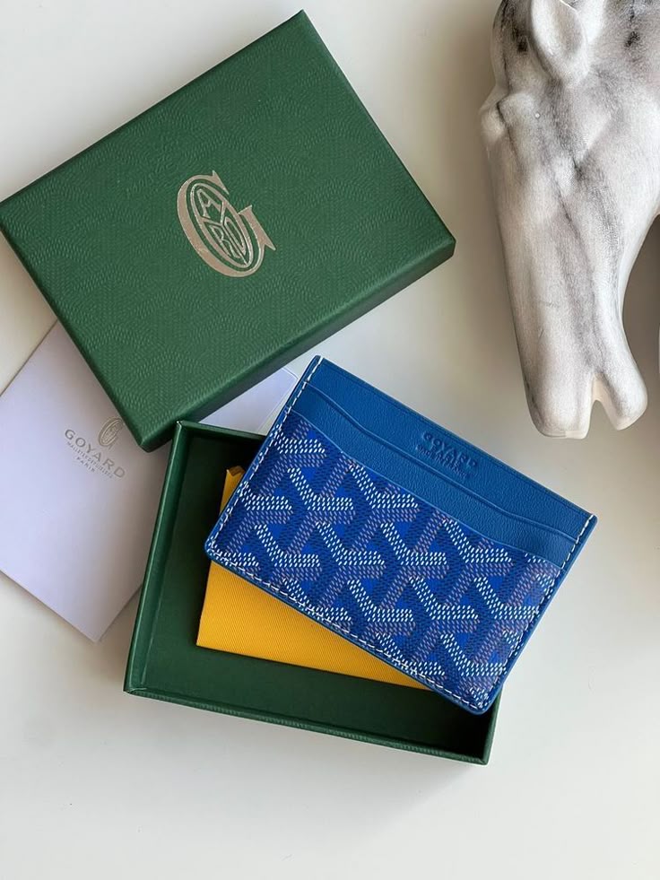 Goyard blue cardholder