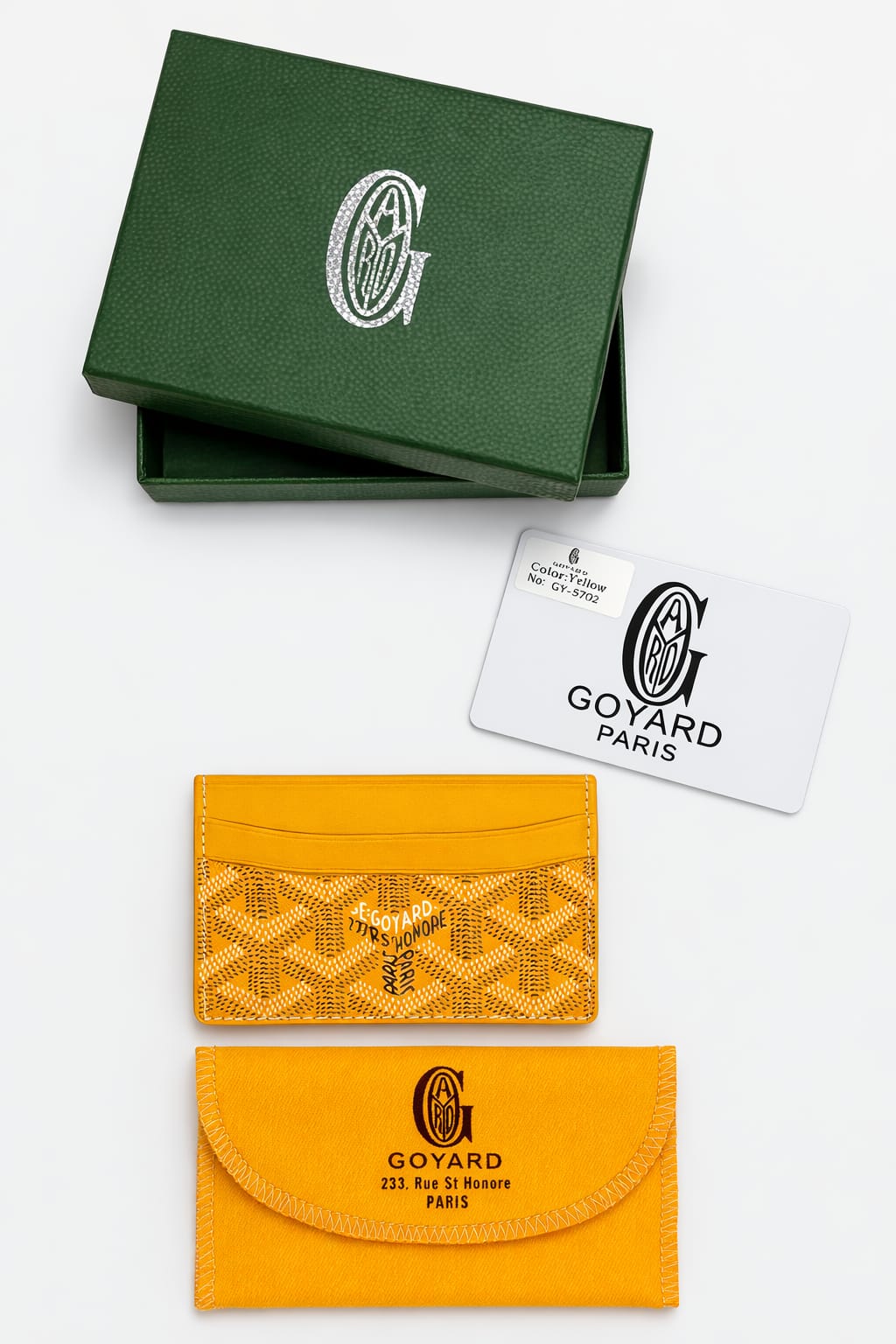 Goyard yellow cardholder